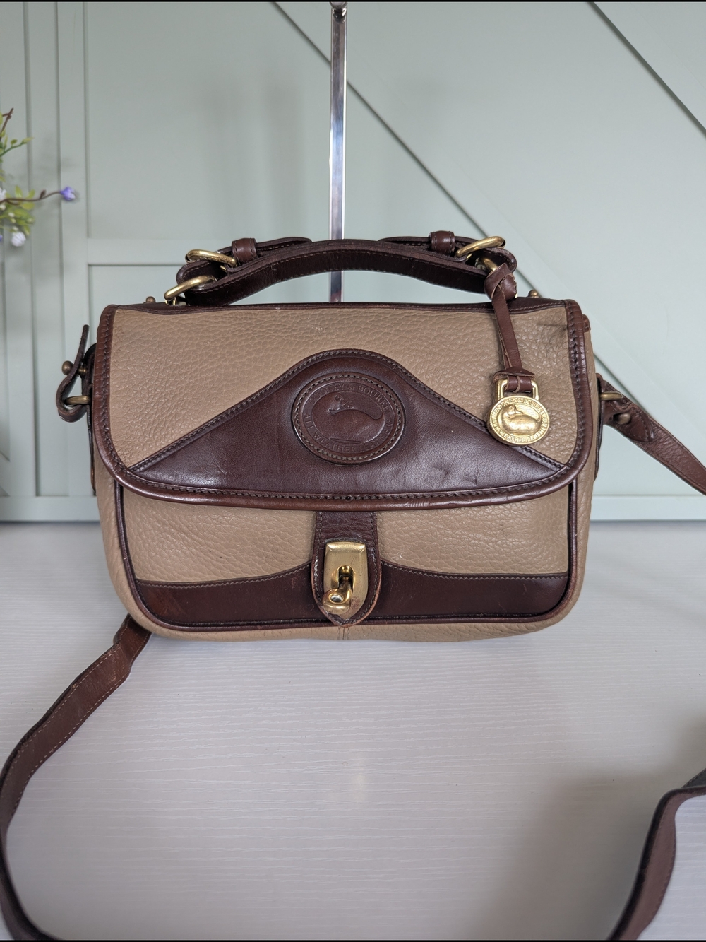 vintage Dooney & Bourke All- Weather Leather (AWL) Carrier Bag